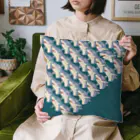 さかたようこ / サメ画家の画一的なサメさんたちの密 - 何度でも納戸色 / クッション Cushion