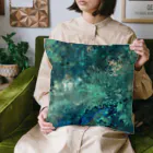 Cana’sアトリエのAbstract art 緑 Cushion