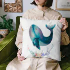 Designed by Ry0のDreaming whale  〜夢見るクジラ〜 Cushion