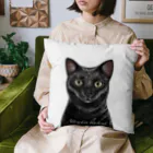 FREEHANDMARCHの魅力的な黒猫〜Attractive black cat〜 クッション