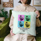 “すずめのおみせ” SUZURI店のスズメちゃんポップアート風くっしょん Cushion