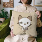 UETANBOの①子猫シャムのカフェタイム Cushion