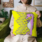 LalaHangeulの海馬パパとこども　ピンク(ハングルデザイン) Cushion