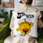 FUNNY JOKESのサイケ・デリーさん 黒ロゴ Cushion