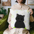 greetenの癒し猫 黒猫 Cushion