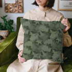 雁花工房（寄付アイテム販売中です）の雁迷彩（ダークグリーン） Cushion