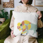 PuppenPeanoのパステルなバイソン Cushion