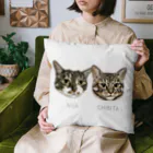 みきぞーん｜保護猫 ミッキー画伯と肉球とおともだちのnoa & chibita Cushion