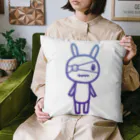 のほほん屋の眼帯うさちゃん(ブルー) Cushion