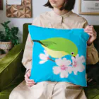 LalaHangeulの桜とメジロさん Cushion