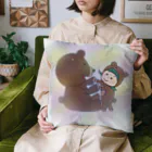 ゆるキャラくまの子NINOのクマの子NINO  くまさんと一緒 Cushion