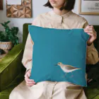 エダマメトイチ雑貨店のイソシギ ピーコックブルー Cushion