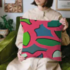 cute_eggs0596のアート(恐竜柄ピンク) Cushion