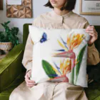 はちわれきじとらぴーちゃんずの極楽鳥花 Cushion