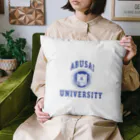 危ないグッズのABUSAI UNIV. 青字 Cushion