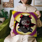 inside-workのデスにゃん (little dark cat) Cushion