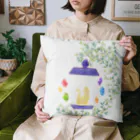 籠之屋雑貨のネコと宝石 Cushion