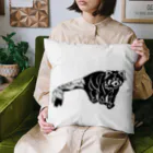 junichi-goodsのレッサーパンダ（モノクロ） Cushion