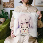 Shop.灯籠の『少女とぬいぐるみ』 Cushion