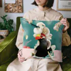 Yuumi Sugiuraのマッシュルームヘアーなトリ Cushion