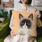 jasmine@ペットの似顔絵やさんのマロン色の愛らしさ Cushion