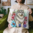 znbmsrrの花アラスカの子犬。 愛犬家のためのキュートなデザイン。 Cushion