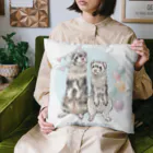 卯月まめのもふもふイラスト屋さんの【No.13】I LOVE FERRET Cushion