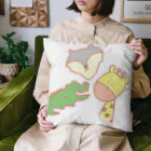 chikoショップのわに おおかみ きりん Cushion