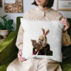 ヴァイオレットビアガーデンの新春デブうさぎガール Cushion