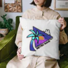 Sato Manakaのレトロウェイブなうさぎ Cushion