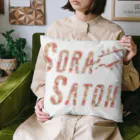 SoraSatohの桜柄 - Sora Satoh ギターロゴ クッション