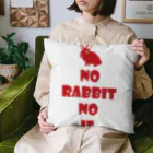 whiterabbit2010のNO RABBIT NO LIFE ミニウサギ　レッド クッション