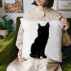 kurikanocoromothiのくりかのころもち🐈‍⬛黒猫シルエット クッション