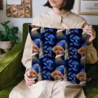 NORIMA'S SHOP のフェルメール真珠の耳飾りのトイプードル Cushion