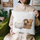 toriten屋のライオンさん（モーニングセット） Cushion