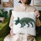 segasworksのTriceratops prorsus(トリケラトプス ・プロルスス)着彩画 Cushion