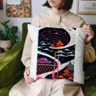 マッケンデジタルワールドのレトロでエモい"lofiアート"【浮世絵サイバーパンクシティ】 Cushion