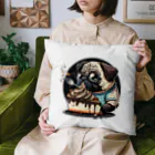 doggoodsのおいしいケーキを食べるかわいいパグ Cushion