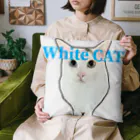 保護猫しーちゃん（White cat）のしーちゃんWhiteCATちゃん クッション