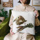 Usamaruのたれ耳うさぎのオリーとにんじんの束 Cushion