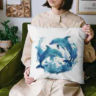 美容師が作ったショップのイルカのクッション Cushion