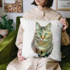 桃くるみSHOPのしっぽマフラーにゃん Cushion