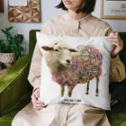 Hitory_Designのme as i am_color(ひつじさん) Cushion