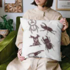 23_drawingのカブトムシとクワガタ Cushion