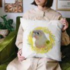 mariechan_koboの039 ウロコインコパイナップル ミモザのリース Cushion