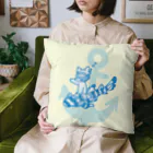 ari designのネコザメとネコの海遊び Cushion