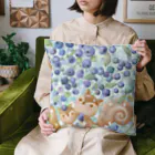 Vegefru　bouquet　　　　　　　＜ベジフルブーケ＞のりすとブルーベリーのコラージュ Cushion