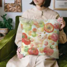 Vegefru　bouquet　　　　　　　＜ベジフルブーケ＞のヤギとトマト Cushion