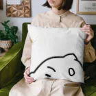 ラクガキ絵のだれてる白い生き物 Cushion