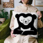 ナラティヴ・ラボ マーケットのくまざわくん（ブラックライン） Cushion